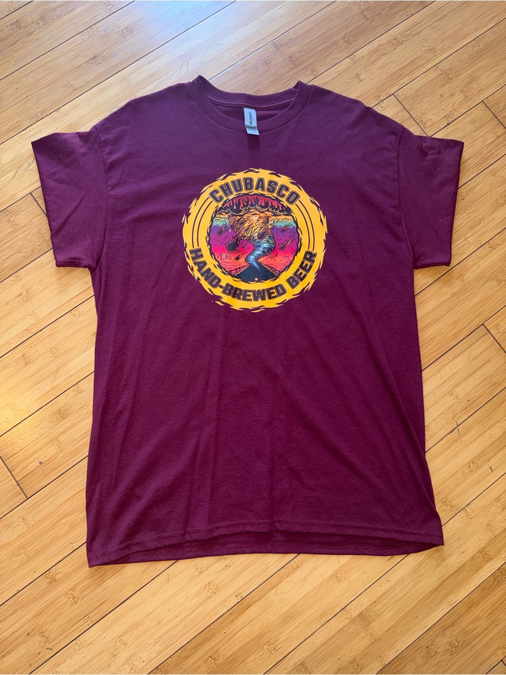 Maroon Graphic Tee - Hand-Brewed Beer Logo